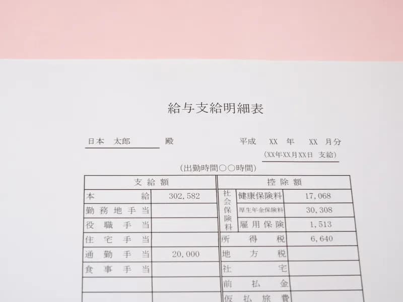 給与支給明細表の画像