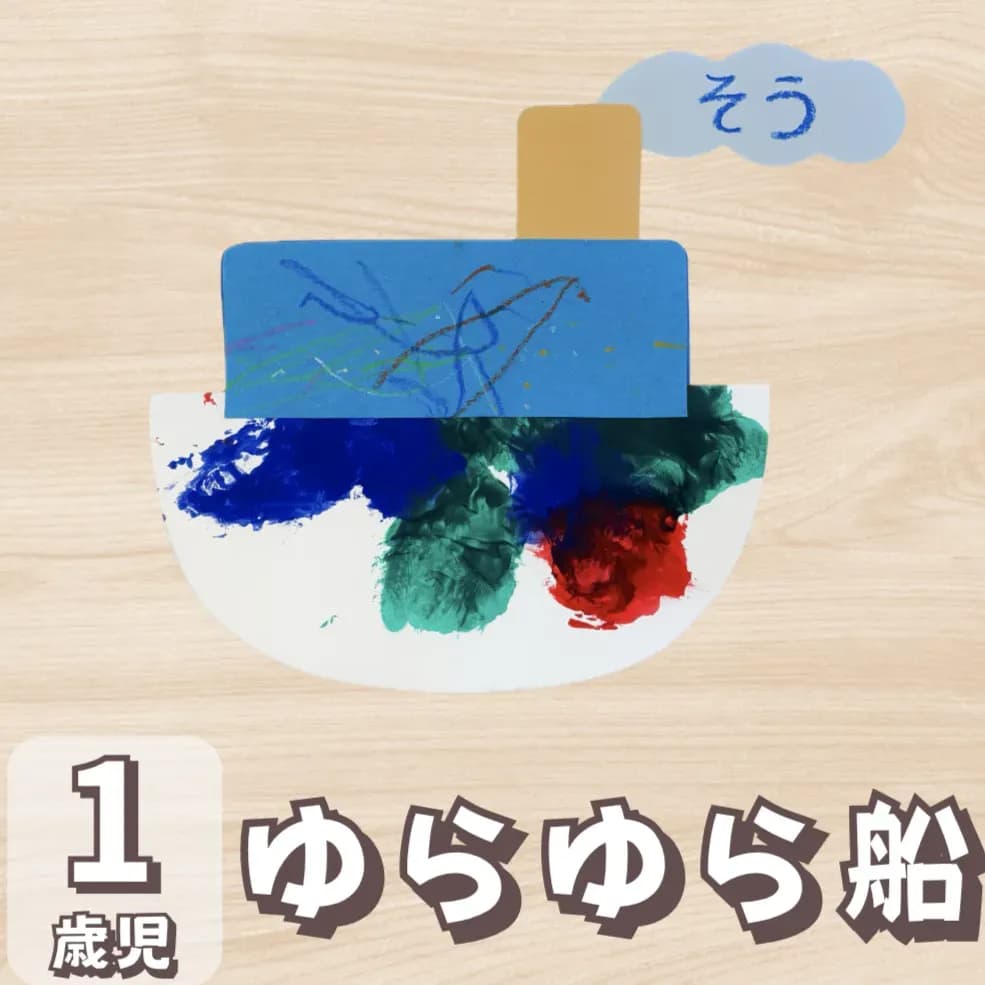【1歳児向け】手が汚れないフィンガーペイント製作のメイン画像とサムネイル画像